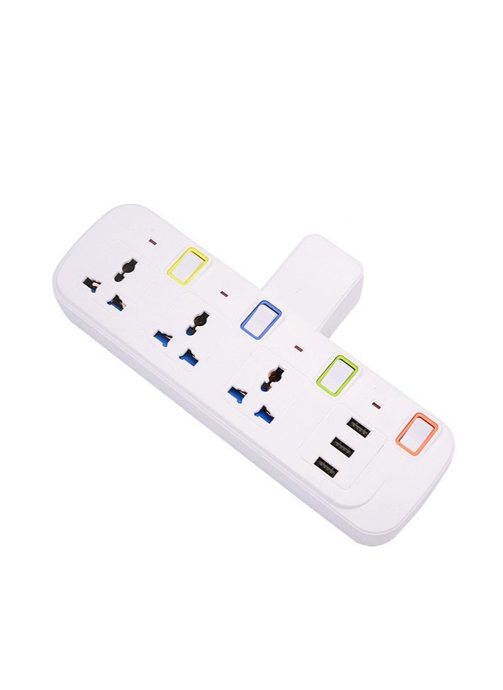 ERENYEA Extension Socket with 3 USB Extender Wall with 3 Outlets and an Electrical Power Extender Outlet Adaptor for Home Office and Kitchen  - Image 5