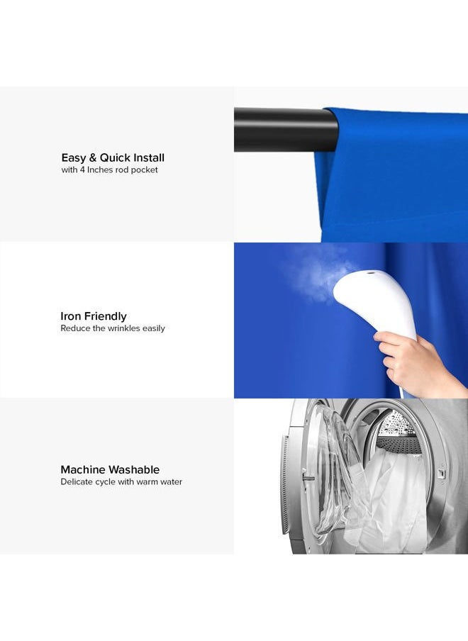 JS JULIUS STUDIO Julius Studio 5 X 10 Ft. Blue Photo Studio Backdrop Background for Photography, Video, and Content Creation Polyester Blue Muslin Backdrop, JSAG770  - Image 3