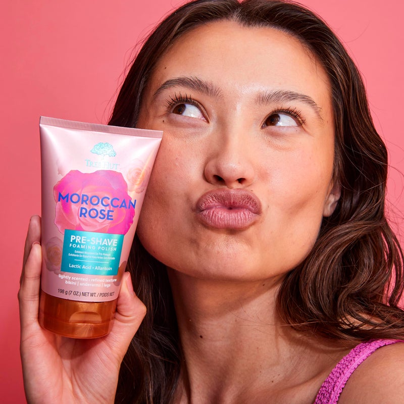 Tree Hut Moroccan Rose Shave Prep Polish | Gently Soothe & Prep Skin for an Even Closer Shave | Exfoliating Shave Essential | 7 fl oz. - Image 5