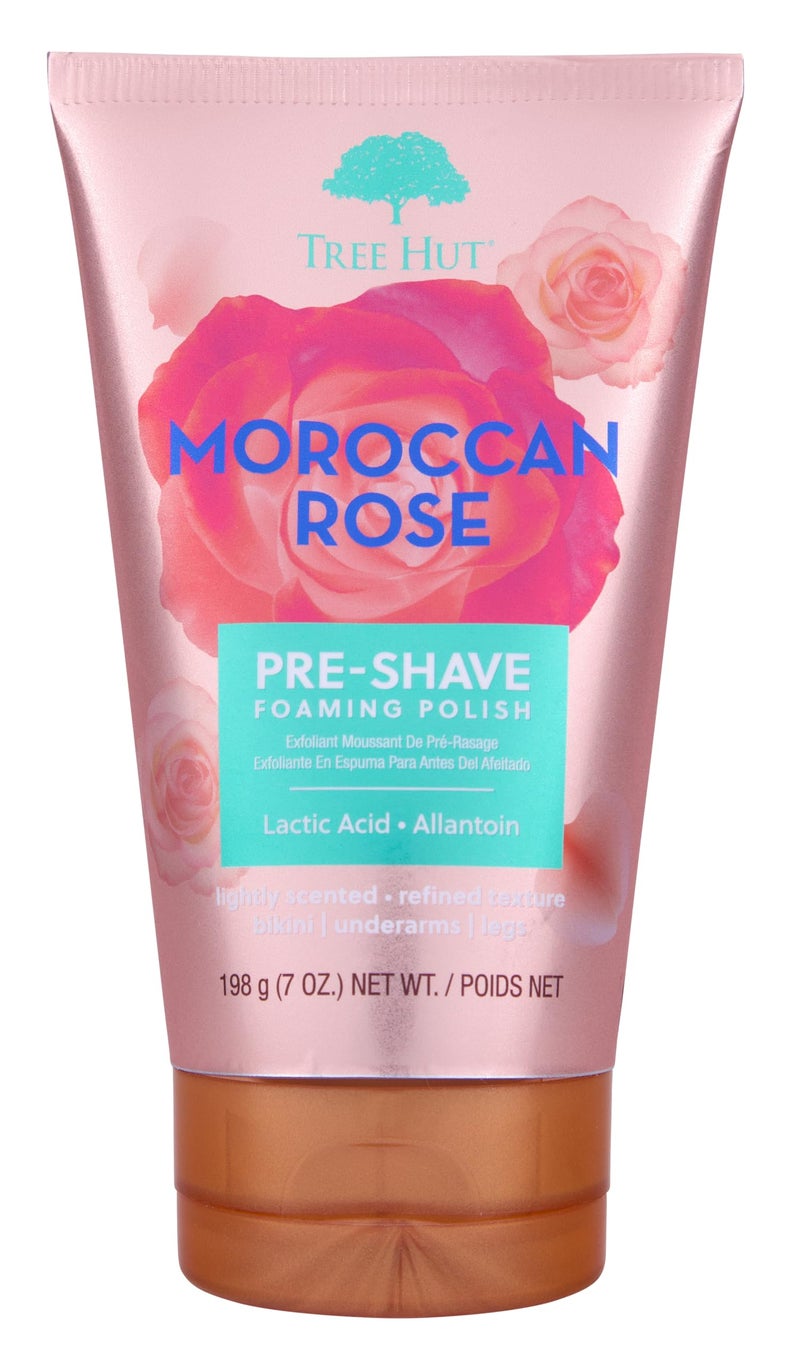 Tree Hut Moroccan Rose Shave Prep Polish | Gently Soothe & Prep Skin for an Even Closer Shave | Exfoliating Shave Essential | 7 fl oz. - Image 1