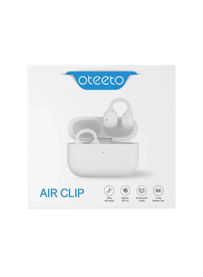 Oteeto OWS Open Wearable Earbuds Air Clip Wireless Clip-On Open Ear Headphones Lightweight Secure Fit Bluetooth Earphones with Clear Sound Hands-Free Calling Long Battery Life Sweat Resistant Comfortable Daily Use - Image 1