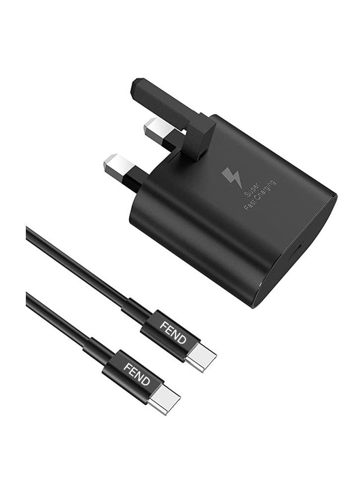 FEND Super Fast Charging 25W PD Adapter with Type-C to C Cable Charger with Detachable Cable for Android mobiles and Tablets  - Image 1