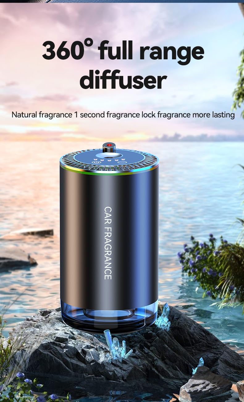 WeFly Smart Car Air Freshener, Car Air Freshener Diffuser with Starry Sky Projection and (perfume not include), Auto On/Off Intelligent, 3 Mode Adjustable Rechargeable Aroma Diffuser, Cologne - Image 5