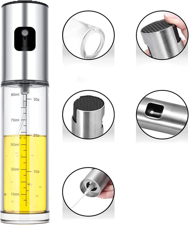 NIKKIER Oil Sprayer for Cooking,100ml Olive Oil Spritzer,Oil Sprayer for Air Fryer, Salad,BBQ,Roasting - Image 3