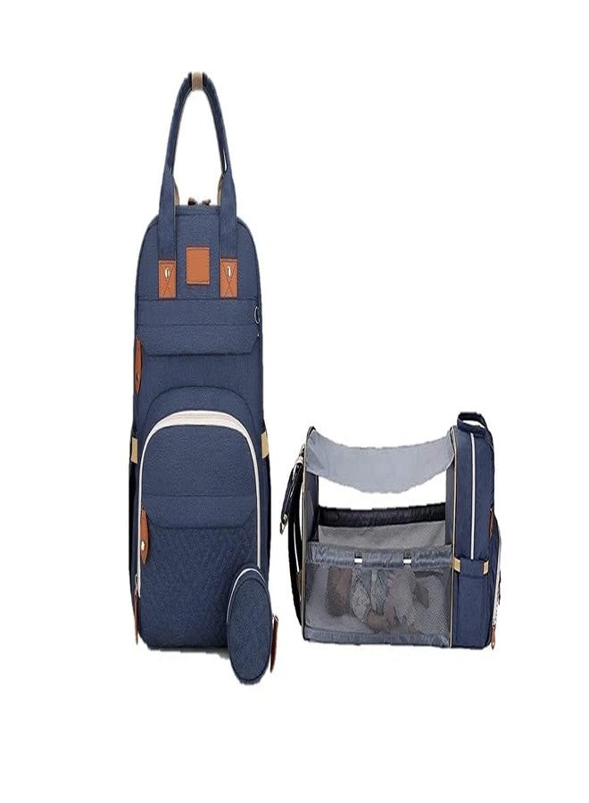 TRUE HUMAN Multipurpose withDiaper Bag Backpack | Foldable Mummy Bag | bagpack with Bassinet, Folding Crib, Travel, Foldable 900D, Waterproof, Washable Crib, Infant Sleeper Nest - Image 1