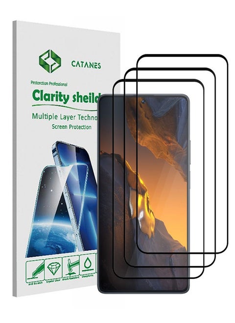 3 Pack For Xiaomi Poco F5 Screen Protector Scratch and Shatter Resistant Full Glue Back