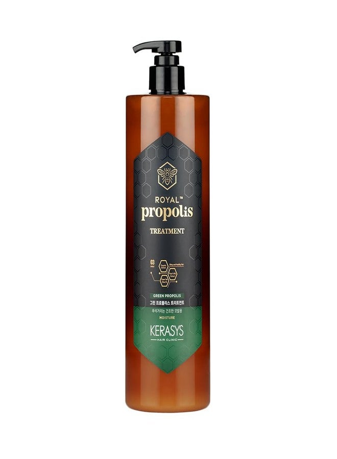 Kerasys Propolis Royal Jelly Extract Green Tea Olive Oil Shiny and Healthy Hair Propolis Green Moisture 33.8 fl oz / 1L (Treatment, 1-Pack) - Image 1