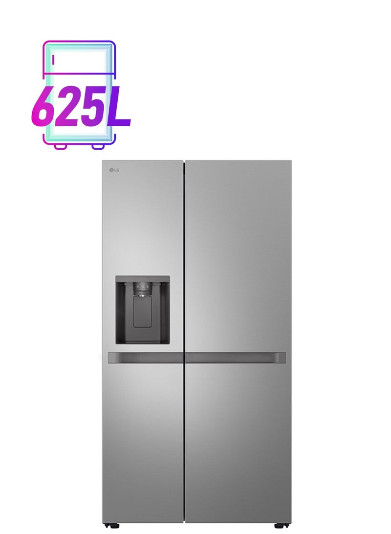 LG SBS Refrigerator 14.8 Cuft Freezer 7.3 Cu.ft Smart Inverter Ice Maker Prime Silver LS25NBLSIK Prime Silver - Image 1