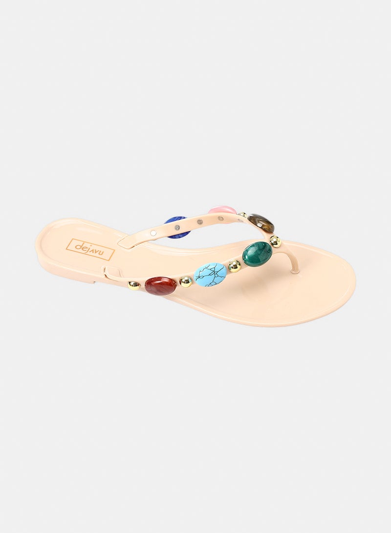Dejavu Shoes KND-DJTX-016 Lightweight Flat Flip Flops -  For Women - Image 1