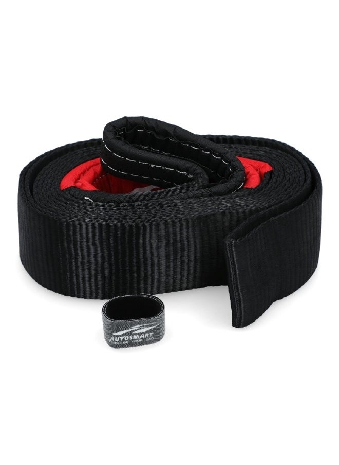 AUTOSMART - Heavy-Duty Material Tow Strap Black And Red 3Inch X 20Ft Tow-001 - Image 1