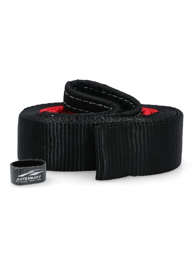 AUTOSMART - Heavy-Duty Material Tow Strap Black And Red 3Inch X 20Ft Tow-001 - Image 1
