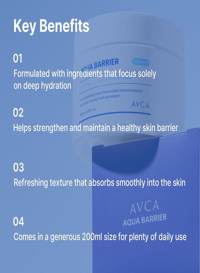 AVCA Aqua Barrier Low Molecular Hyaluronic Acid Ultra Hydrating Facial Cream 6.76 oz - Image 3