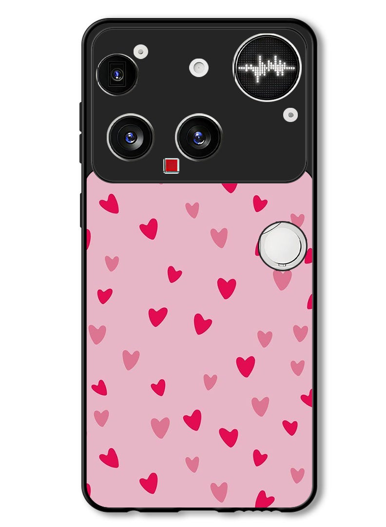 Theodor Case Compatible with Nothing Phone (3) 6.67 Inch Protection Shockproof Bumper Cover Small Hearts - Image 1