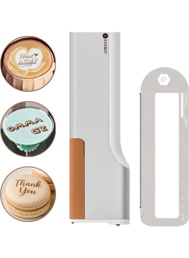 EVEBOT Portable Food PrintPen, Coffee Print Pen, Mini Coffee Printer, Food Printer, Bluetooth Edible Inkjet Pen, Logo and Pattern Print, Latte Art Printer for Coffee Cake Cookies Bread Macaron Chocolate DIY - Image 2