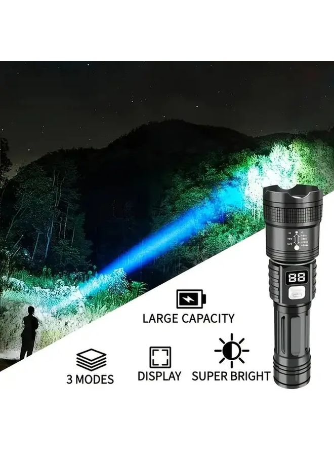 2 Pack LED Super Bright Flashlight USB Rechargeable 18650 Battery For Camping Fishing - Image 3