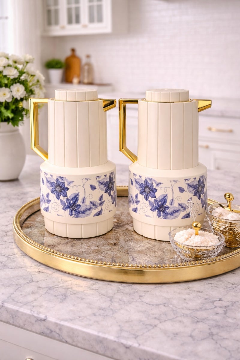 رادین مجموعة ترمس حراري مميزة للشاي والقهوة مكونة من قطعتين | مبطنة بالزجاج من الداخل | احتفاظ طويل بالحرارة | مثالية لشهر رمضان والاستخدام اليومي - Image 2