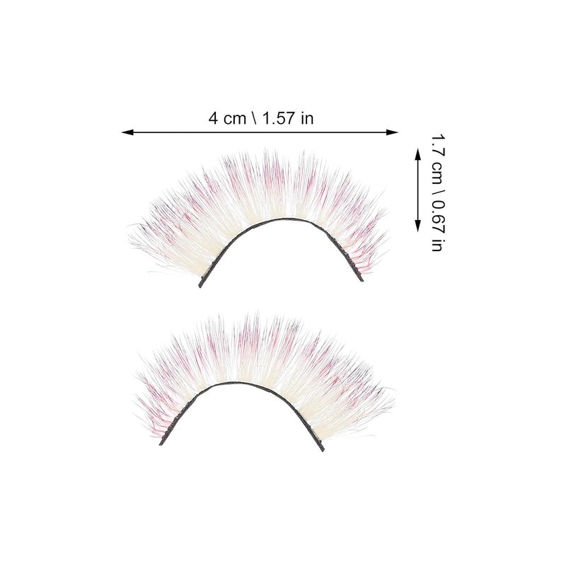 5 Pairs 3d Colored Gradient False Eyelashes Lightweight Makeup Fake Lashes for Cosplay Party Use - Image 2