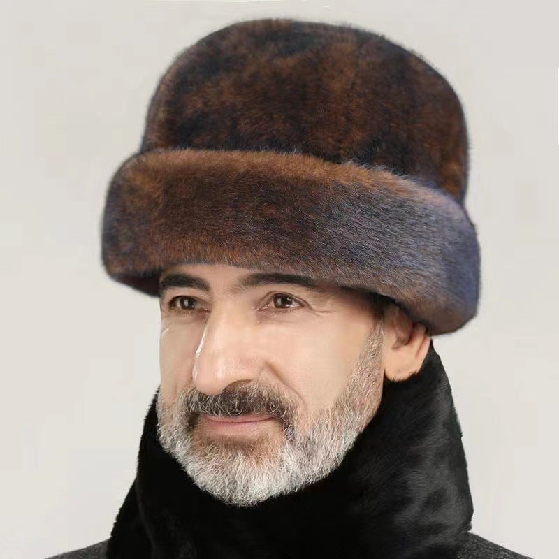 23 New Winter Hat Men'S Winter Middle-Aged And Elderly Cotton Hat Warm Ear Protection Fur Cold-Proof Thickened Northeast Outdoor Men - Image 4