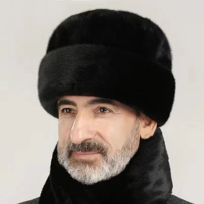 23 New Winter Hat Men'S Winter Middle-Aged And Elderly Cotton Hat Warm Ear Protection Fur Cold-Proof Thickened Northeast Outdoor Men - Image 3