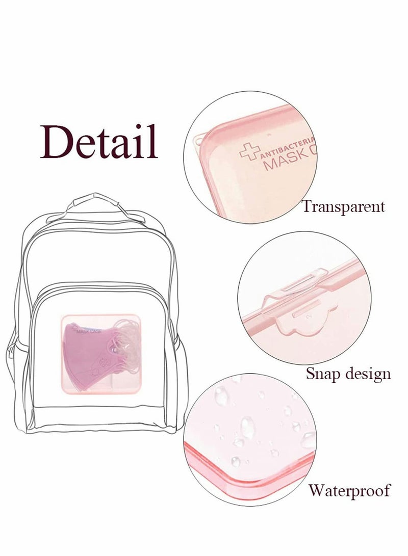 Mask Storage Bag Case, for Face Case Portable Clear Box Holder Cover Container Pollution Prevention 4 piece(Not Including Mask) - Image 4