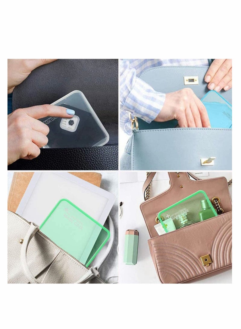 Mask Storage Bag Case, for Face Case Portable Clear Box Holder Cover Container Pollution Prevention 4 piece(Not Including Mask) - Image 5