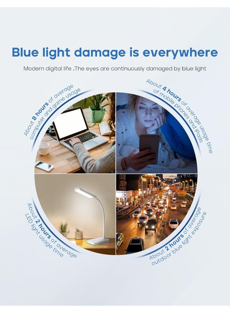 Blue Blocker Glasses for Men Metal Browline Computer Gaming Glasses Filter Blue Ray (Gold Metal/Black ) - Image 4