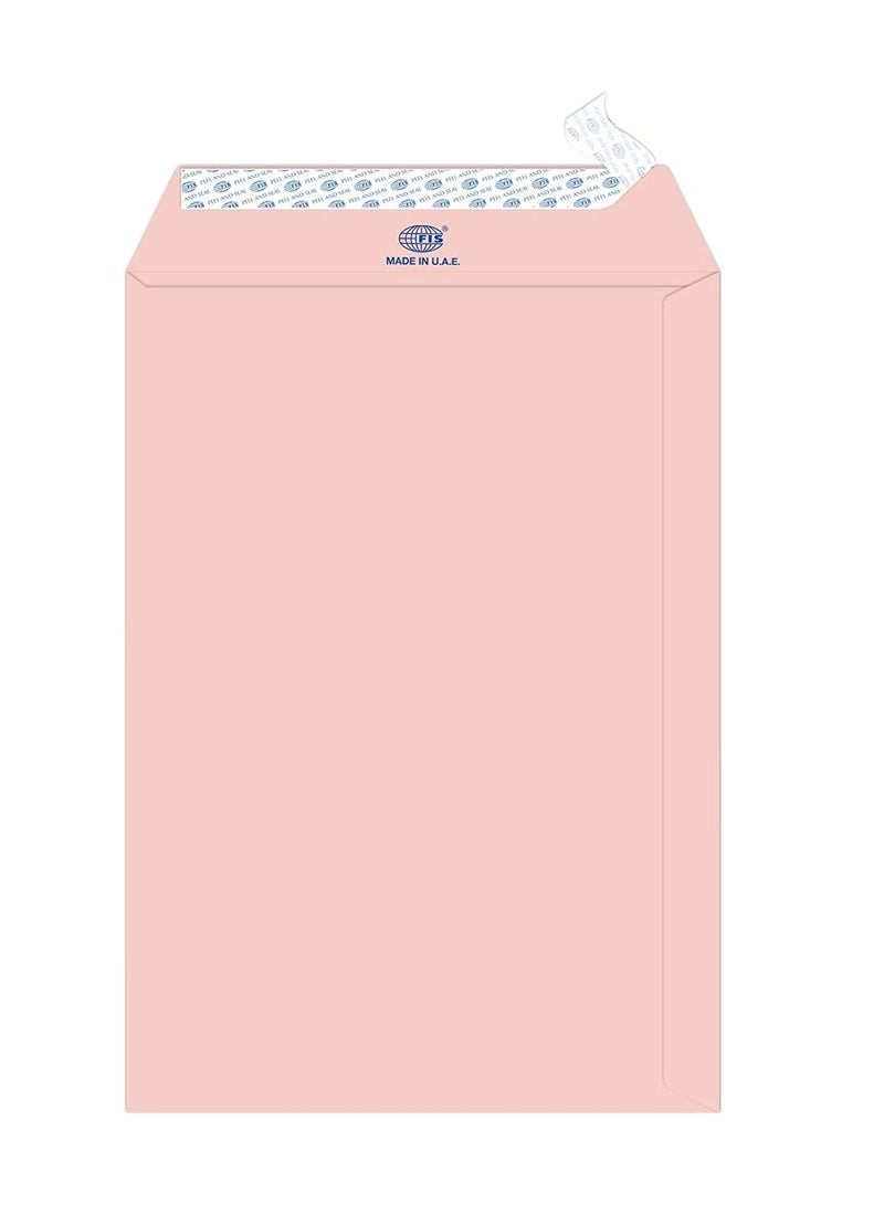FIS FIS Executive Laid Paper Envelopes Peel & Seal, Pack of 25 Pieces, Pink Color, 10 x 7 inch Size, 100 GSM - FSEE1033PPIB25 - Image 1