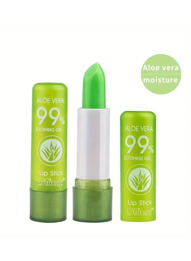ALOE VERA Nutritious Aloe Vera Color-Changing Lipstick | Long-Lasting Moisturizing Lip Balm & Gloss 2-in-1 Valentine's Gift - Image 4