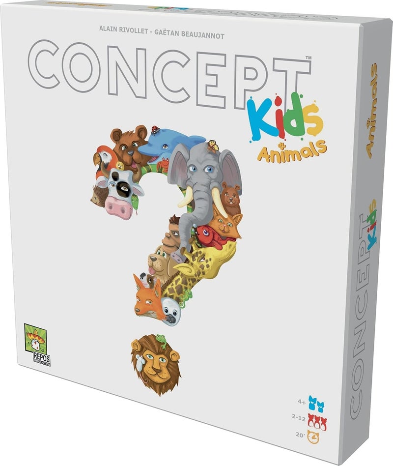 Asmodee Concept Kids Animals - Cooperative Animal Guessing Game for Children! Fun Family Board Game for Kids & Adults, Ages 4+, 2-12 Players, 20 Minute Playtime, Made by Repos Production - Image 1