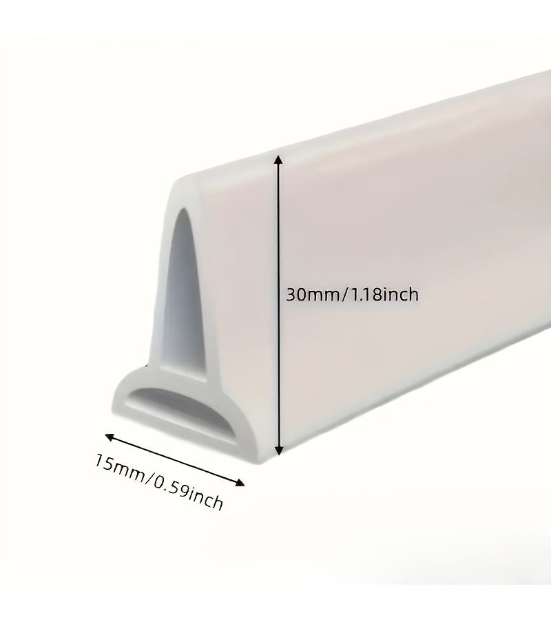 11811 Inch Foldable Bathroom Water Barrier Grey 3937 Inch Easy Install Floor Strip - Image 3