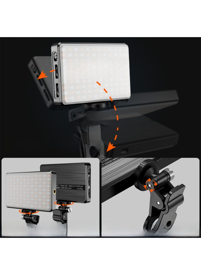 Generic Mobile Phone Fill Light Table Live With Ring Light Photography Special Compact Video Shooting Light-Specifications:ST120 Fill Light + Mobile Phone Tablet Clip + Tripod + Hot Boots  - Image 3