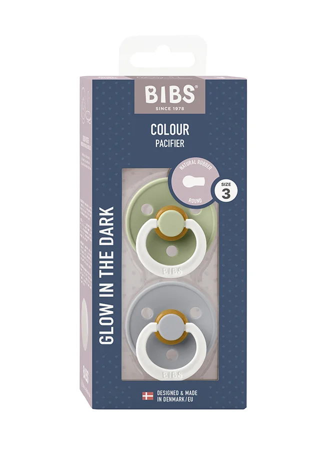 BIBS Pack of 2 Colour Latex S3 Sage Glow/Cloud Glow