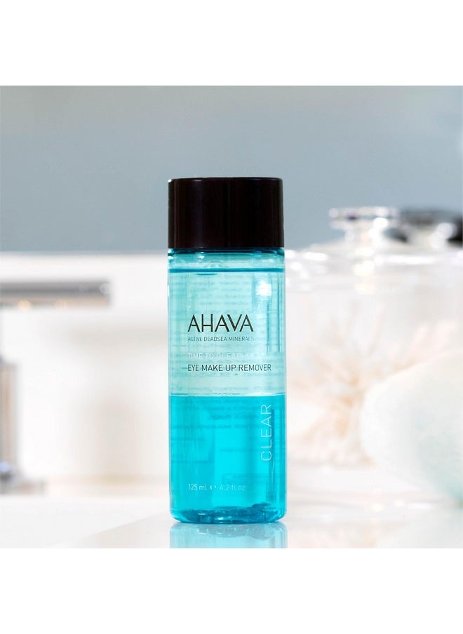 AHAVA AHAVA Time To Clear Eye Make-up Remover - Bi-phased makeup remover, lifts away waterproof eye makeup, not leaves sticky residue, leaves the eye area tender & smooth, with exclusive Osmoter, 4.2 Fl.Oz  - Image 4