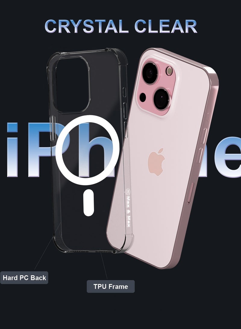 Max & Max iPhone 15 Plus MagSafe Case – Ultra Slim Magnetic Transparent Cover, Scratch-Resistant, Compatible with MagSafe Wireless Charging - Image 3