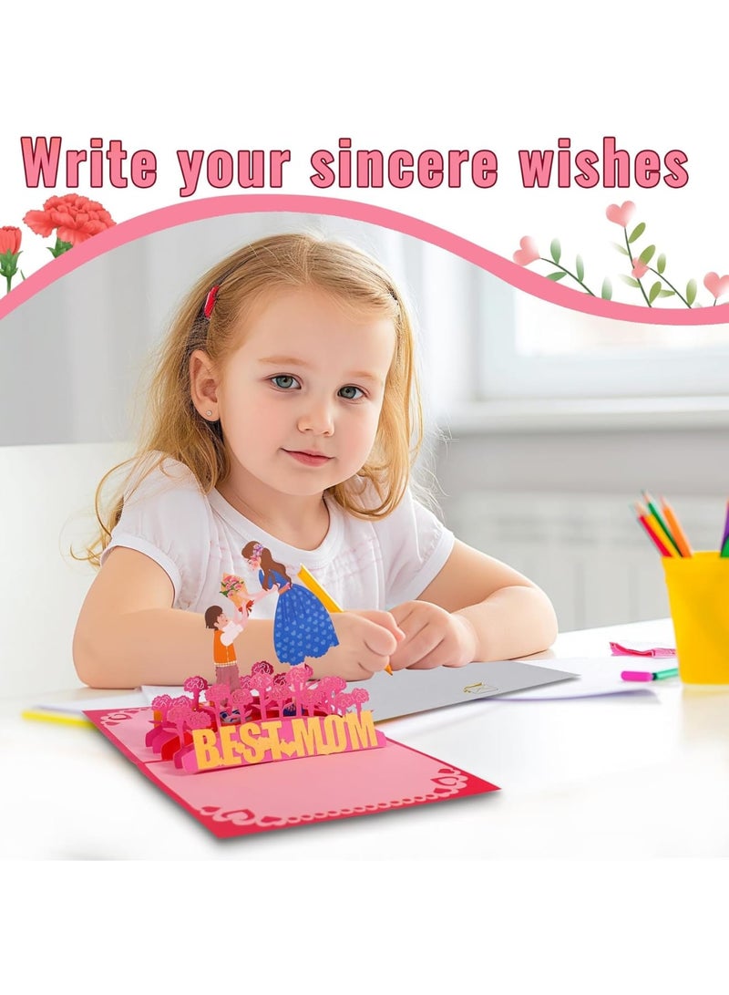 Zikra 3D Pop-Up Mother's Day Card & Birthday Card for Mom - Unique Message Card for Wife, Daughter, or Grandma - Includes Blank Envelope, Perfect for Celebrating Special Moments - Image 3