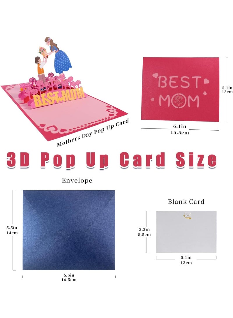 Zikra 3D Pop-Up Mother's Day Card & Birthday Card for Mom - Unique Message Card for Wife, Daughter, or Grandma - Includes Blank Envelope, Perfect for Celebrating Special Moments - Image 5