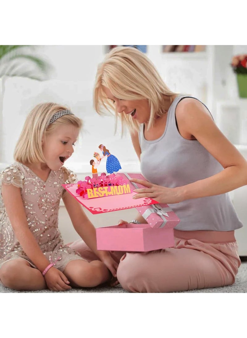 Zikra 3D Pop-Up Mother's Day Card & Birthday Card for Mom - Unique Message Card for Wife, Daughter, or Grandma - Includes Blank Envelope, Perfect for Celebrating Special Moments - Image 4
