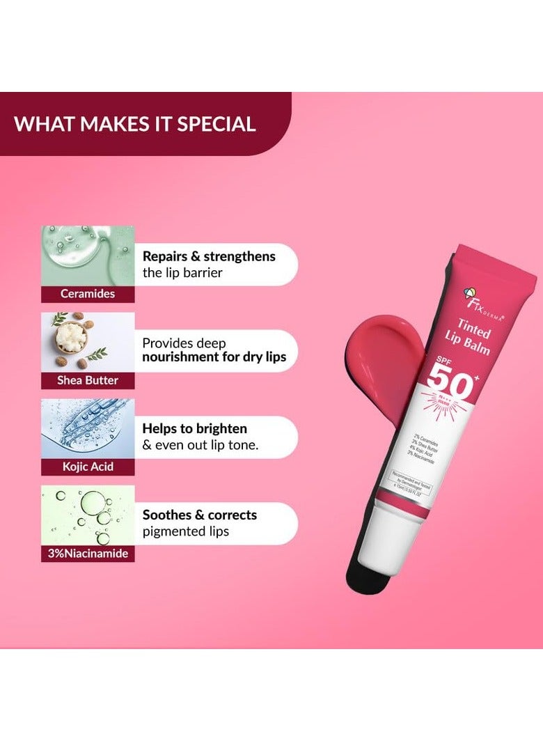 فيكسديرما مرطب شفاه بفيتامين ج وفيتامين هـ | مرطب شفاه للشفاه الداكنة | مرطب شفاه للشفاه الجافة والشفاه المتشققة | ملمع شفاه | مرطب شفاه للنساء والرجال - 15 مل، أبيض (15 مل (عبوة من 1)، مرطب شفاه ملون) - Image 2