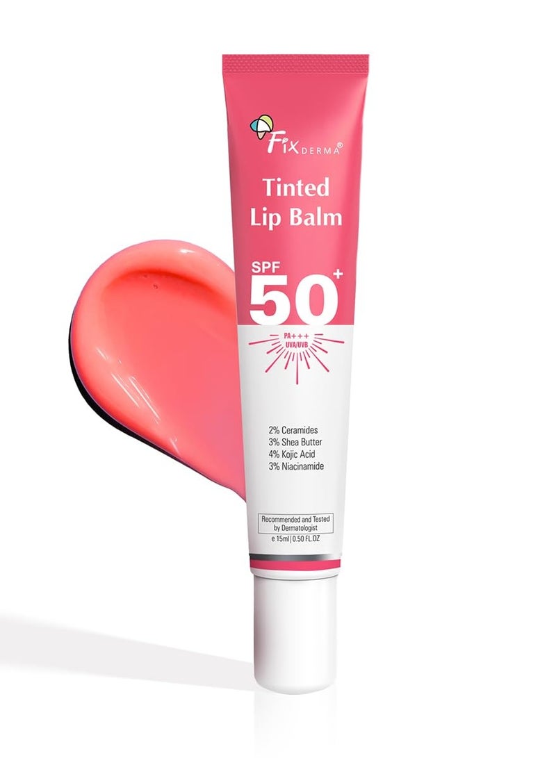 فيكسديرما مرطب شفاه بفيتامين ج وفيتامين هـ | مرطب شفاه للشفاه الداكنة | مرطب شفاه للشفاه الجافة والشفاه المتشققة | ملمع شفاه | مرطب شفاه للنساء والرجال - 15 مل، أبيض (15 مل (عبوة من 1)، مرطب شفاه ملون) - Image 1