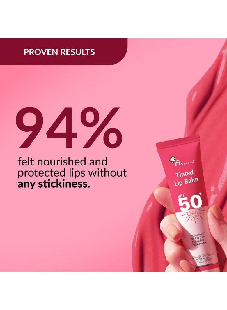 فيكسديرما مرطب شفاه بفيتامين ج وفيتامين هـ | مرطب شفاه للشفاه الداكنة | مرطب شفاه للشفاه الجافة والشفاه المتشققة | ملمع شفاه | مرطب شفاه للنساء والرجال - 15 مل، أبيض (15 مل (عبوة من 1)، مرطب شفاه ملون) - Image 4