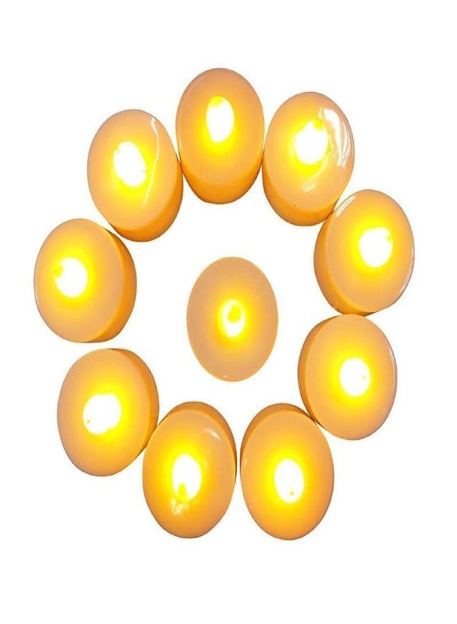 Bonsenkitchen 10 Pcs LED Tea Light Candles | Flameless, Smokeless Diyas | Decorative Acrylic Candles for Navratri Decoration Setup for Home,Home Decor,Diwali,Deepawali (REGULER, 10) - Image 4