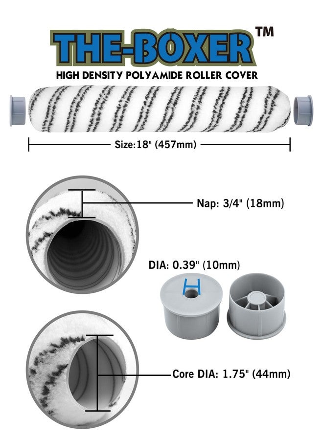 ROLLINGDOG Exclusive End Caps Refill for 18" Paint Roller Frame 1.75"(44mm) Core/Paint Roller Cover with Pin Hole Sized 10mm (Pack of 2) - Image 3