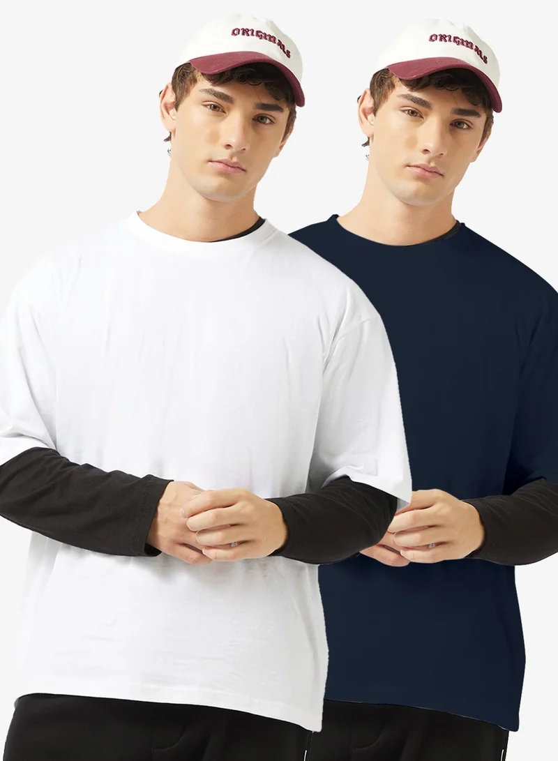Seventy Five Basics Pack of 2 Oversized T-Shirt