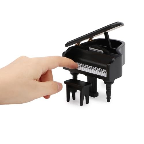 Cutemini Miniature Piano for Dollhouse Furniture Upright Grand Piano with Stool Instrument 1 12 Ornament Artificial House Scene Accessories Desktop Decoration - Image 1
