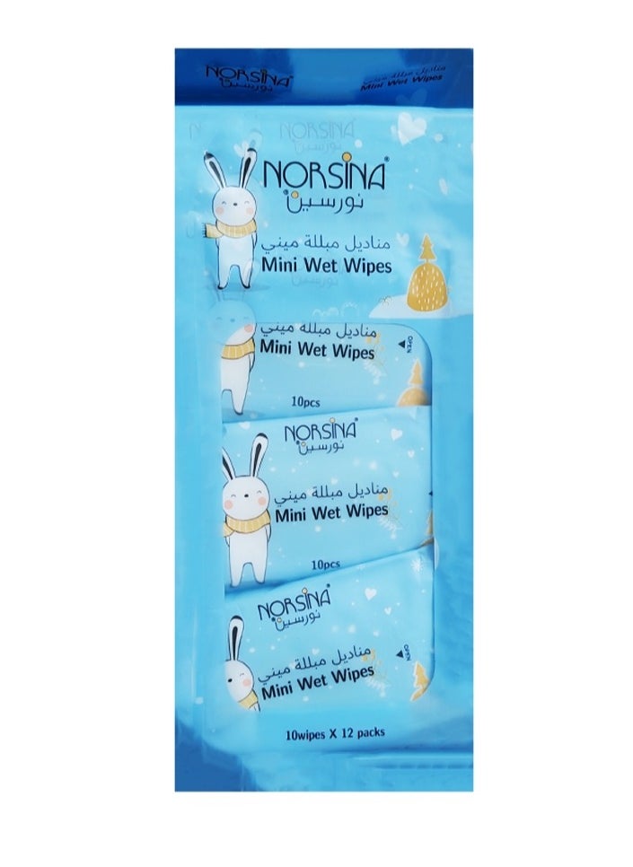 Norsina Mini Wet Wipes 10 Pcs