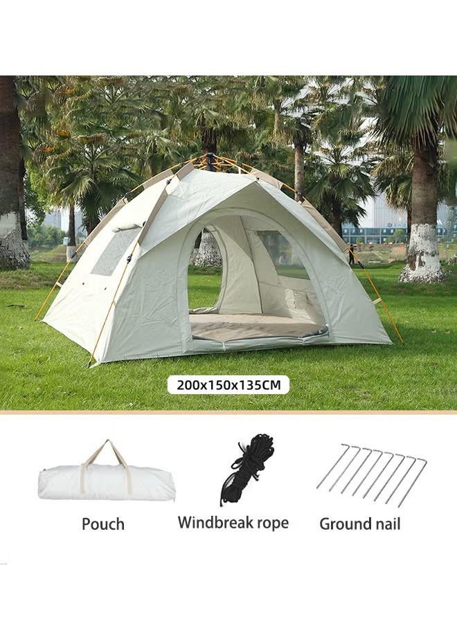 XiuWoo Double Camping Tent, Waterproof Breathable Removable Instant Tent,Quick Setup and Storage,Suitable for Beach/Camping/Family/Outdoor Family Tent, 200*150*135cm  - Image 1