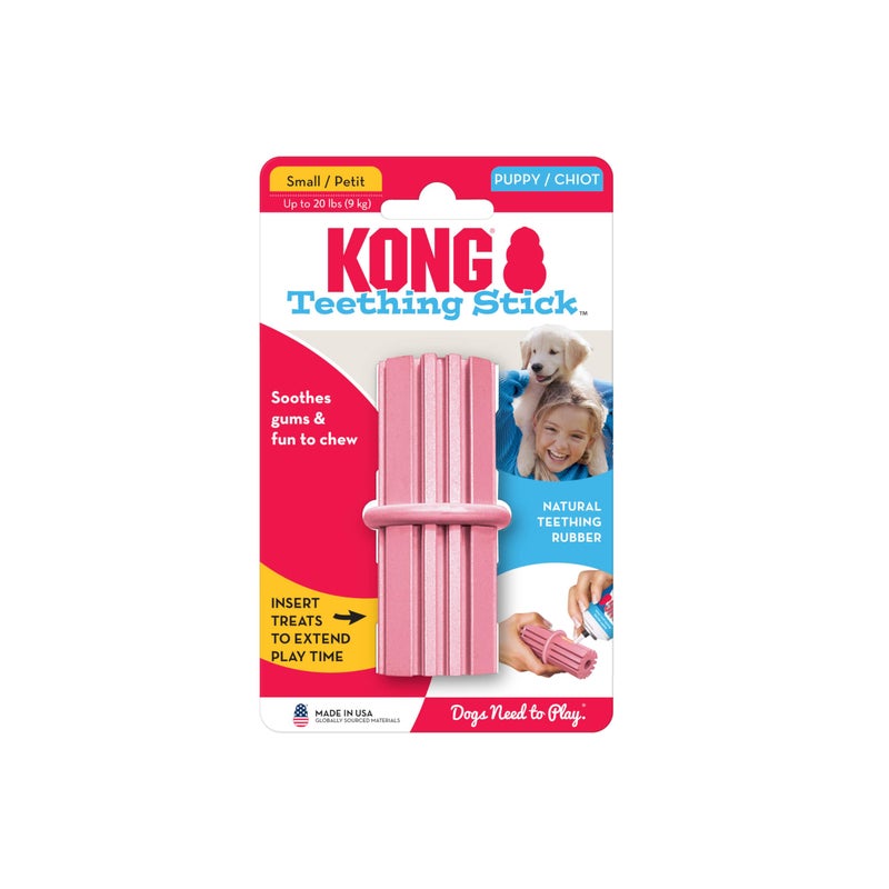 KONG Puppy Teething Stick - Soft Teething Stick for Growing Puppies - Teeth Cleaning Dog Toy - Chew Toy for Puppies with Ridges - for Snacks & Treats - for Small Puppies - Randomly Provided Color - Image 3