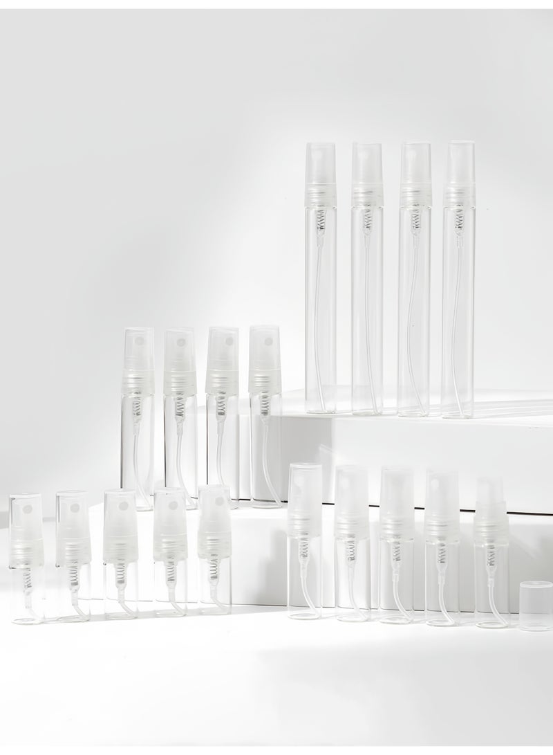 40 Pack Clear Glass Spray Bottles Set - 2ml, 3ml, 5ml, 10ml (10pcs Each) - Refillable Mini Fine Mist Sprayers for Perfume, Essential Oils, Travel & Cosmetics - Image 5