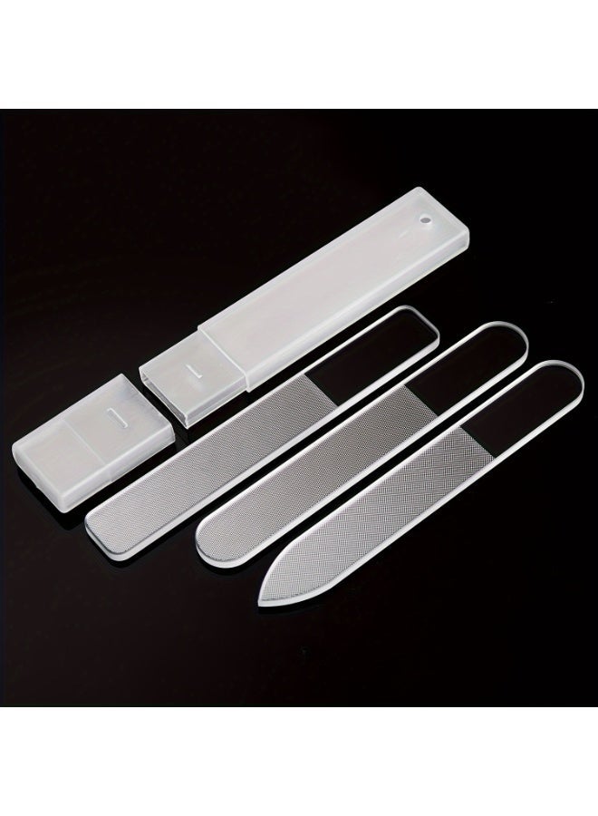 Rozino 3 Pcs Glass Nail File and Buffer Set with Storage Box for Natural Nails - Image 5