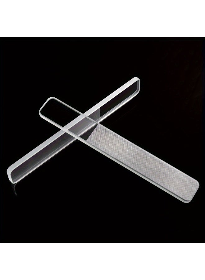 Rozino 3 Pcs Glass Nail File and Buffer Set with Storage Box for Natural Nails - Image 3